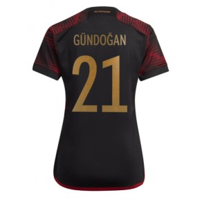 Tyskland Ilkay Gundogan #21 Replika Udebanetrøje Dame VM 2022 Kortærmet